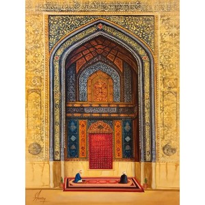 S. A. Noory, 30 x 42 Inch, Acrylic on Canvas, Cityscape Painting, AC-SAN-254 S. A. Noory, 30 x 42 Inch, Acrylic on Canvas, Cityscape Painting, AC-SAN-254